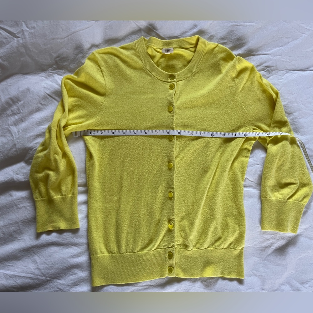 Jcrew vivid yellow 3/4 sleeve cardigan